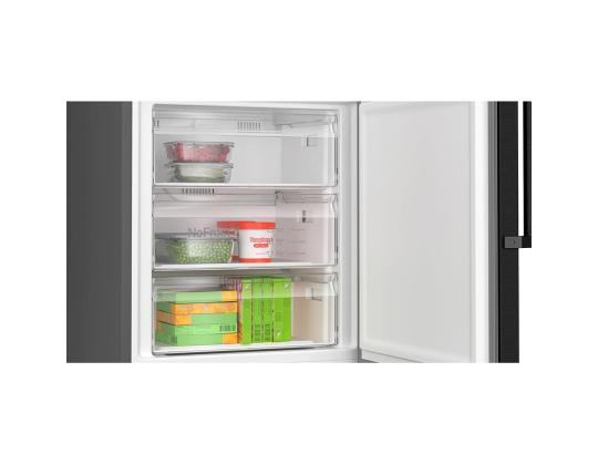 Bosch, NoFrost, 440 L, korkeus 203 cm, musta - Jääkaappi