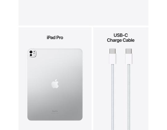 Apple iPad Pro 13", M4 (2024), 2 TB, kiiltävä, Wi-Fi, hopea - tabletti