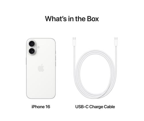 Apple iPhone 16, 128 GB, valkoinen - Älypuhelimet