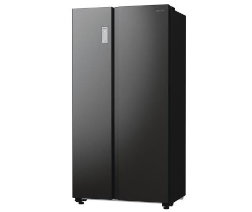 Hisense, No Frost, 550 L, korkeus 179 cm, musta - SBS-jääkaappi