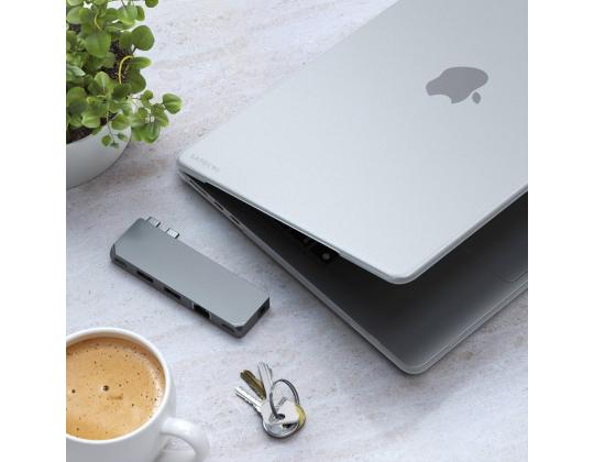 Satechi Eco-Hardshell -kotelo, MacBook Air M2, läpinäkyvä - Kannettavan tietokoneen kotelo