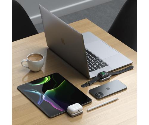 Satechi Kaksipuolinen 2-in-1 USB-C-laturi Apple Watchille ja Airpodsille - Laturi - Laturi