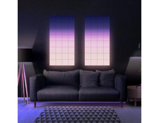 Twinkly Squares, 3 paneelia, IP20, laajennussarja, musta - Älykkäät valopaneelit
