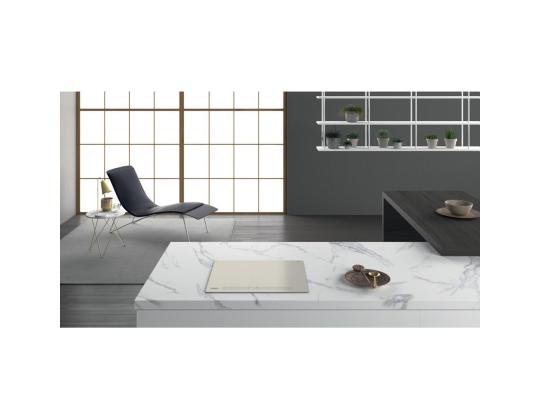 Poreallas, leveys 59 cm, kehyksetön, beige - Integroitu induktioliesi