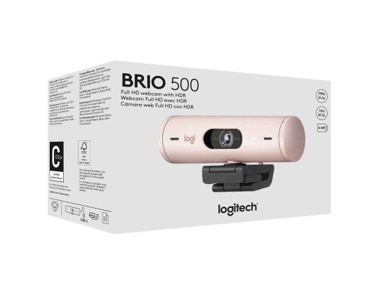 Logitech Brio 500, FHD, vaaleanpunainen - verkkokamera