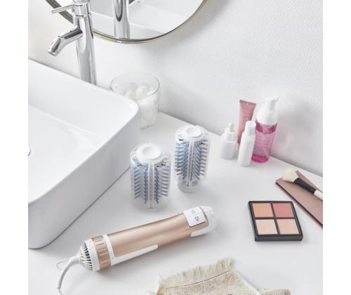 Rowenta Brush Activ Compact, 1000 W, valkoinen/kupari - Pyörivä puhalluskuivain - Cooler pyörivällä harjalla varustetulla pyörivällä harjalla