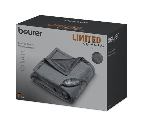 Beurer HD 74 Cosy Limited Edition, 150 x 130 cm, musta - Lämmitettävät peitot - Lämpöpeitteet