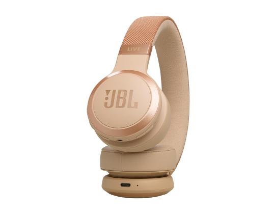JBL Live 670NC, mukautuva melunvaimennus, beige - langattomat korvakuulokkeet