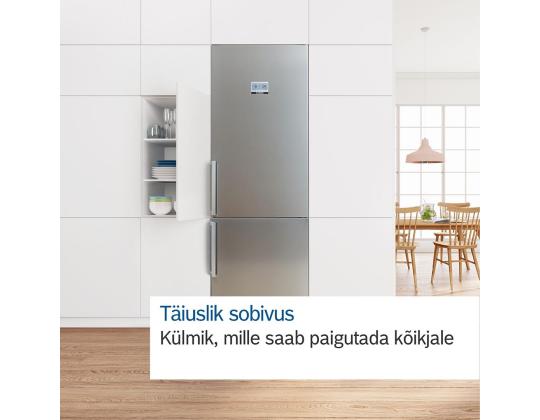 Bosch, NoFrost, 440 L, korkeus 203 cm, musta - Jääkaappi