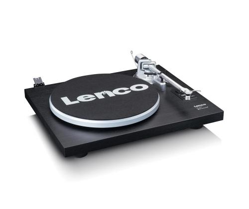 Lenco LS-500, musta - Vinyylilevysoitin, jossa on kaiuttimet