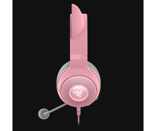Razer Kraken Kitty V2, vaaleanpunainen - Langalliset kuulokkeet