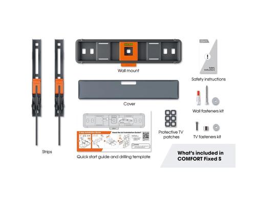 Vogels TVM 3203 Kiinteä TV-seinäkiinnike, 19"-50´´, musta - Monitorikiinnikkeet
