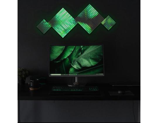 Twinkly Squares, 3 paneelia, IP20, laajennussarja, musta - Älykkäät valopaneelit