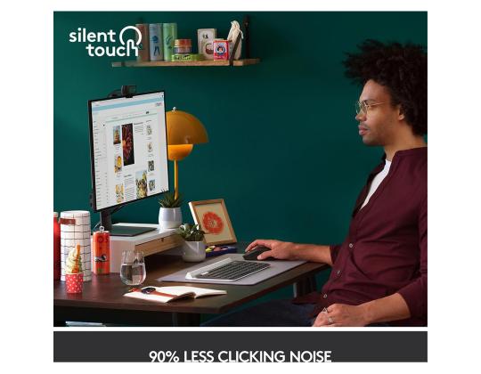 Logitech Signature M650, hiljainen, musta - Langaton optinen hiiri