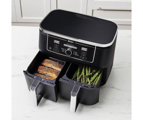 Ninja Foodi MAX Dual Zone, keittolämpömittarilla, 9,5 L, 2470 W, musta - Kuumailmapannukeitin