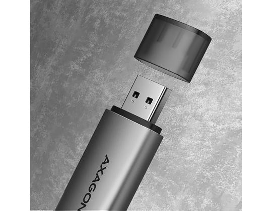 AXAGON CRE-SAC SuperSpeed USB-C / USB-A-kortinlukija, tummanharmaa - Muistikortinlukija