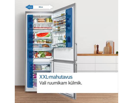 Bosch, NoFrost, 440 L, korkeus 203 cm, musta - Jääkaappi