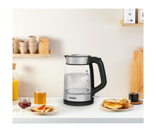 Tefal, 1,7 L, musta - Lasinen vedenkeitin