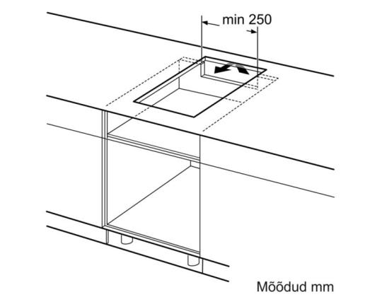 Bosch sarja 6 Domino, leveys 30,6 cm, teräsrunko, musta - Integroitu induktioliesi
