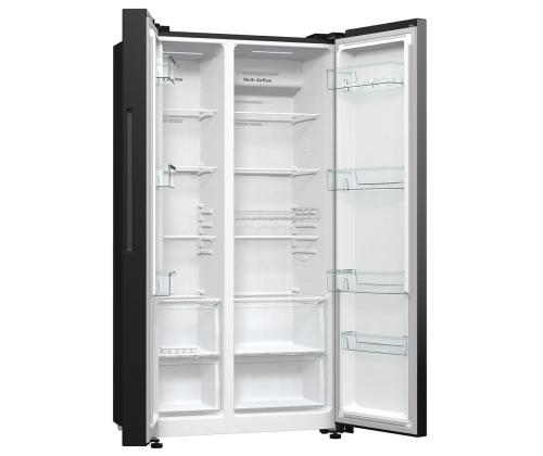 Hisense, No Frost, 550 L, korkeus 179 cm, musta - SBS-jääkaappi