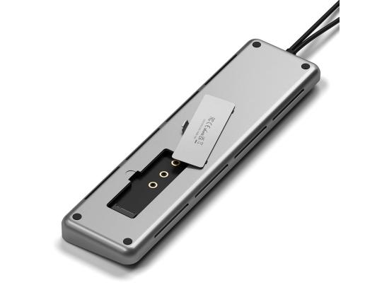 Satechi Dual Dock Stand, USB-C, 75 W, harmaa - Kannettavan tietokoneen telakointi
