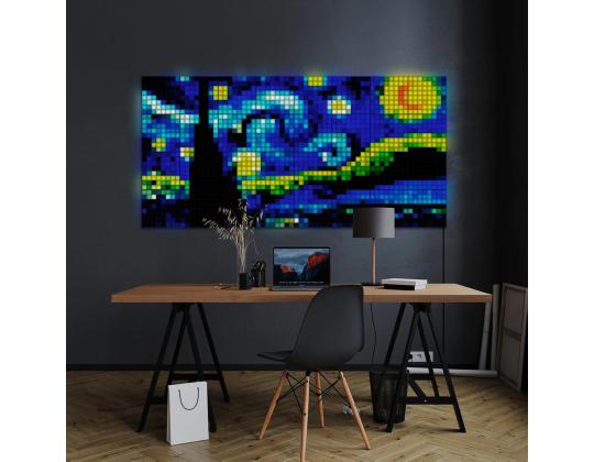 Twinkly Squares, 3 paneelia, IP20, laajennussarja, musta - Älykkäät valopaneelit