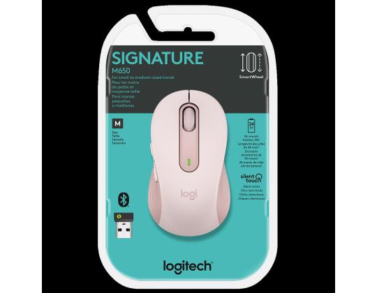 Logitech Signature M650, äänetön, vaaleanpunainen - langaton optinen hiiri