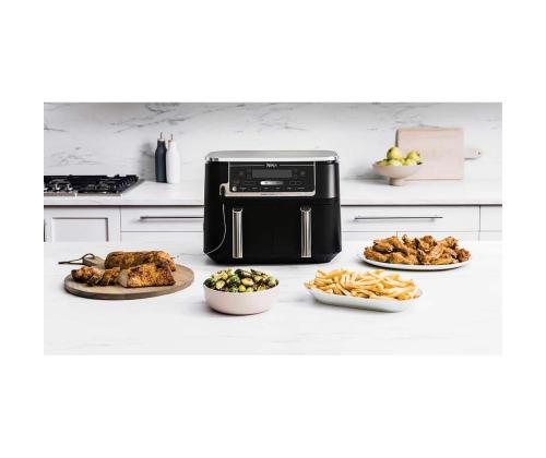 Ninja Foodi MAX Dual Zone, keittolämpömittarilla, 9,5 L, 2470 W, musta - Kuumailmapannukeitin