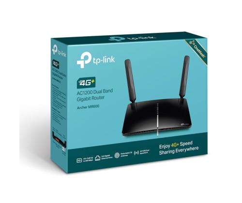 TP-Link Archer MR600, 4G+ Cat6 AC1200, musta - WiFi-reititin