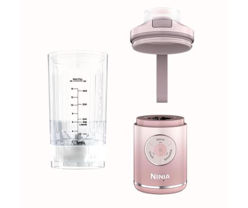 Ninja Blast Max, vaaleanpunainen - Kannettava johdoton tehosekoitin