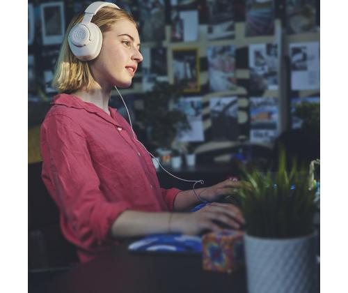 JBL Quantum 100M2, valkoinen - langalliset kuulokkeet