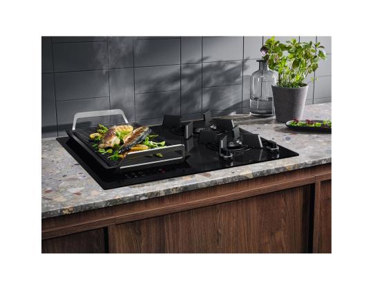 Electrolux, laius 60 cm, must - Integreeritav induktsioon-gaasipliidiplaat