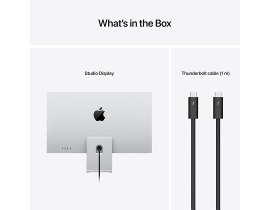 Apple Studio Display, 27", 5K, LED IPS, vakiolasi, vakiojalka, hopea - Näyttö