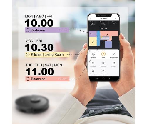 Robotti-imuri Zaco A10 kuiva ja märkäpuhdistus