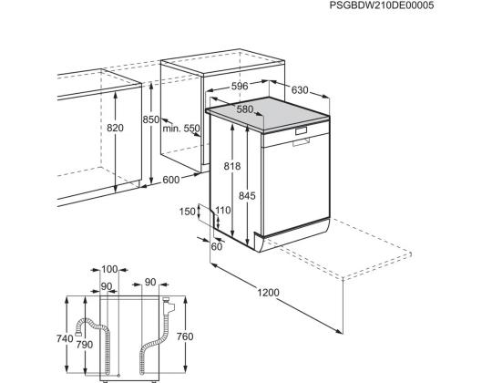 Electrolux 600 SatelliteClean, 14 astiasetti, valkoinen - Vapaasti seisova astianpesukone