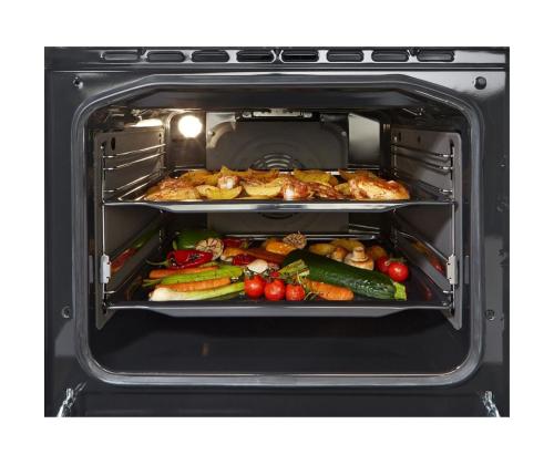 Gorenje, retro, 70 L, musta - Vapaasti seisova keraaminen liesi