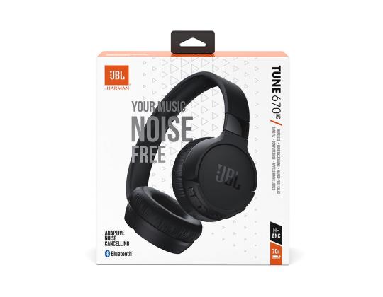 JBL Tune 670NC, mukautuva melunvaimennus, musta - On-ear langattomat kuulokkeet