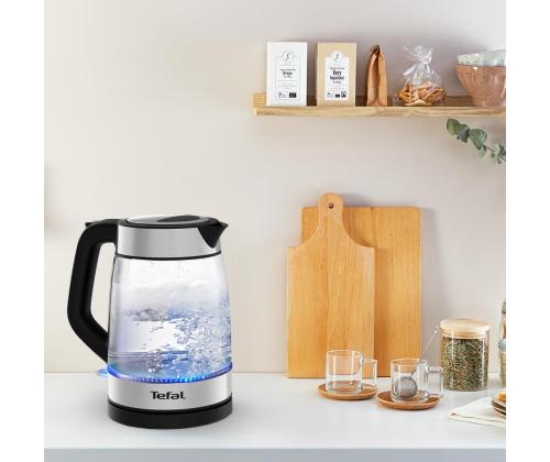 Tefal, 1,7 L, musta - Lasinen vedenkeitin