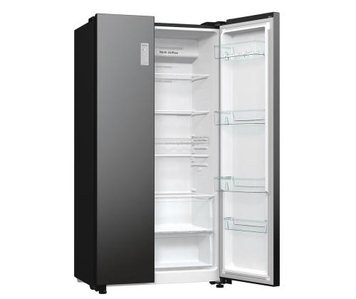 Hisense, No Frost, 550 L, korkeus 179 cm, musta - SBS-jääkaappi