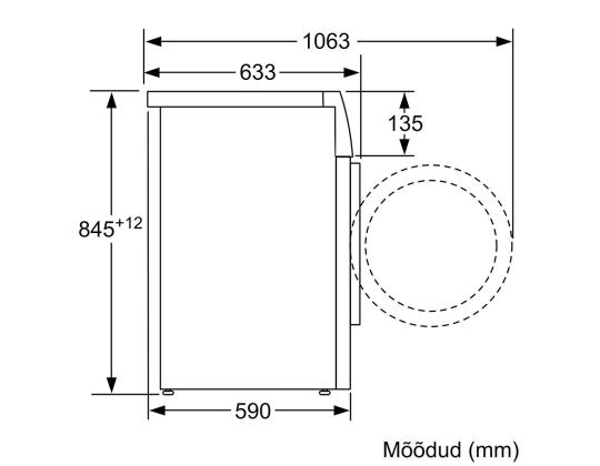 Bosch, Series 6, i-Dos, 9 kg, syvyys 59 cm, 1400 rpm - Edestä täytettävä pesukone