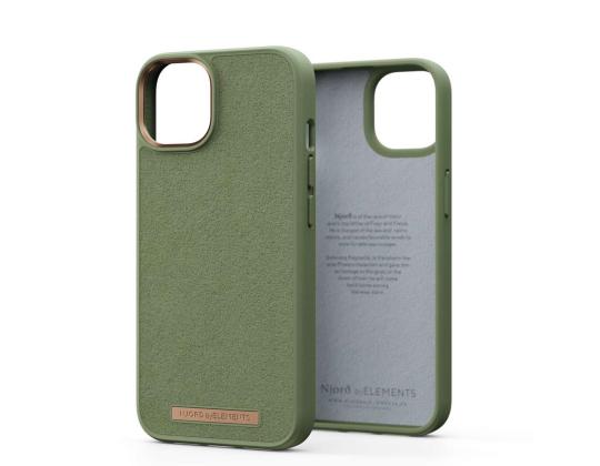 Njord byElements Suede Comfort+, iPhone 14, vihreä - kotelo