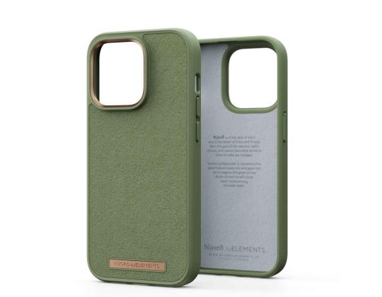 Njord byElements Suede Comfort+, iPhone 14 Plus, vihreä - Kotelo