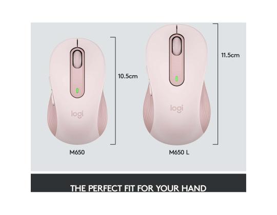 Langaton hiiri LOGITECH Signature M650 L, vaaleanpunainen