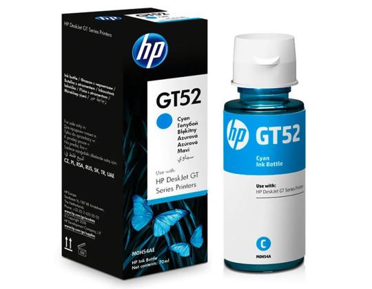 Mustesäiliön täyttöpullo HP GT52 (syaani)