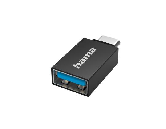 Hama USB-sovitin, USB-C-pistoke, USB-A-liitäntä, musta - Sovitin