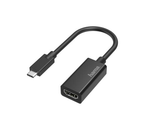 Hama-videosovitin, USB-C, HDMI, 4K, musta - sovitin