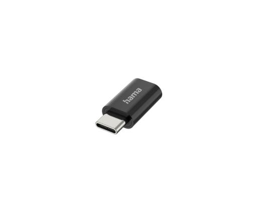 Hama micro USB, USB-C sovitin, musta - Sovitin