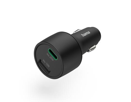 Hama Auton pikalaturi, USB-C, USB-A, 32 W, musta - Autolaturi