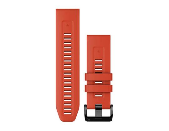 Garmin fenix 7X, 26mm, QuickFit, tulipunainen silikoni - Vaihtohihna