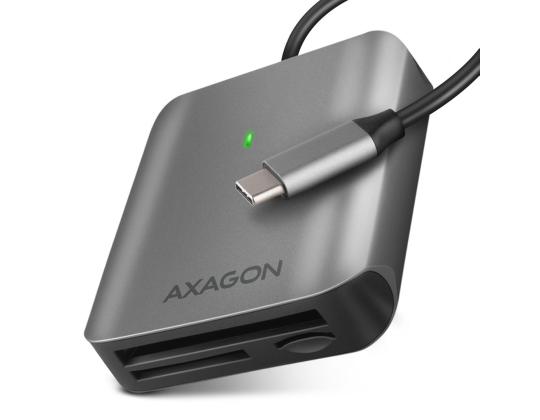 AXAGON CRE-S3C SuperSpeed USB-C UHS-II -lukija, tummanharmaa - Muistikortinlukija